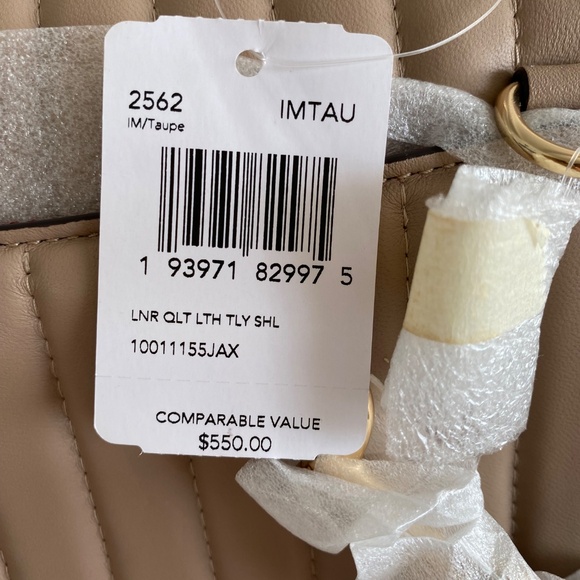 NEW Coach Tilly Top Handle With Linear Quilting Bag - Taupe - Picture 10 of 10